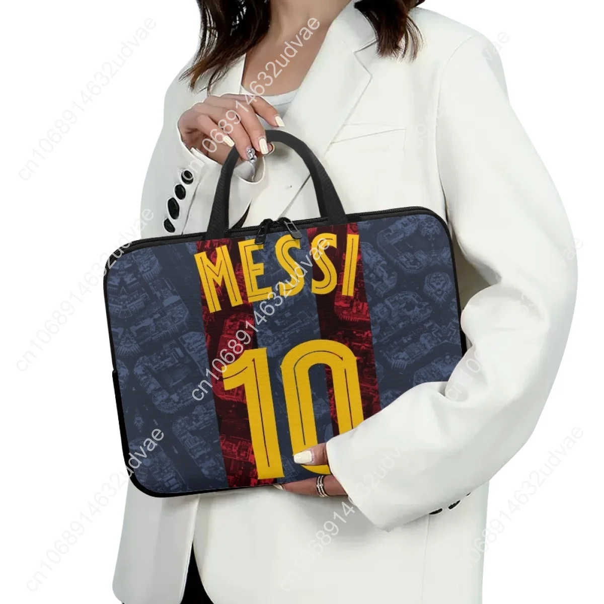Afbeelding 4: Messi Voetbal Laptoptassen voor Dames Nummer 10, Reizen Universele Draagbare Tablet Tas Merkontwerp Computer PC Carry Cover Pouch