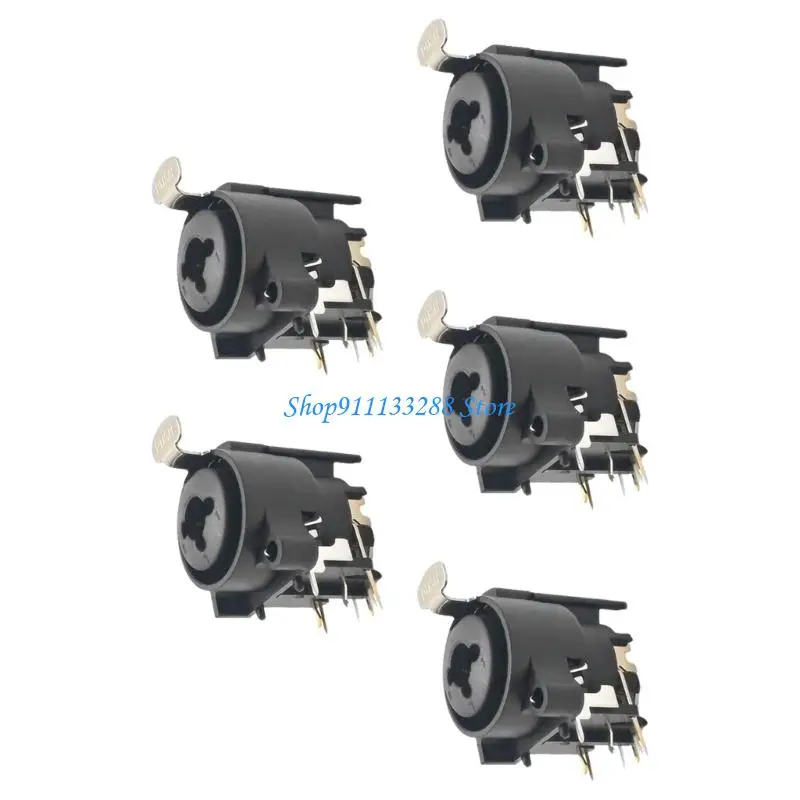 G88D 1/5/10Pcs Heavy Duty 3 Pin Buchse Auf 6,35mm Stecker Panel Mount Chassis Stecker für Mikrofon Zubehör