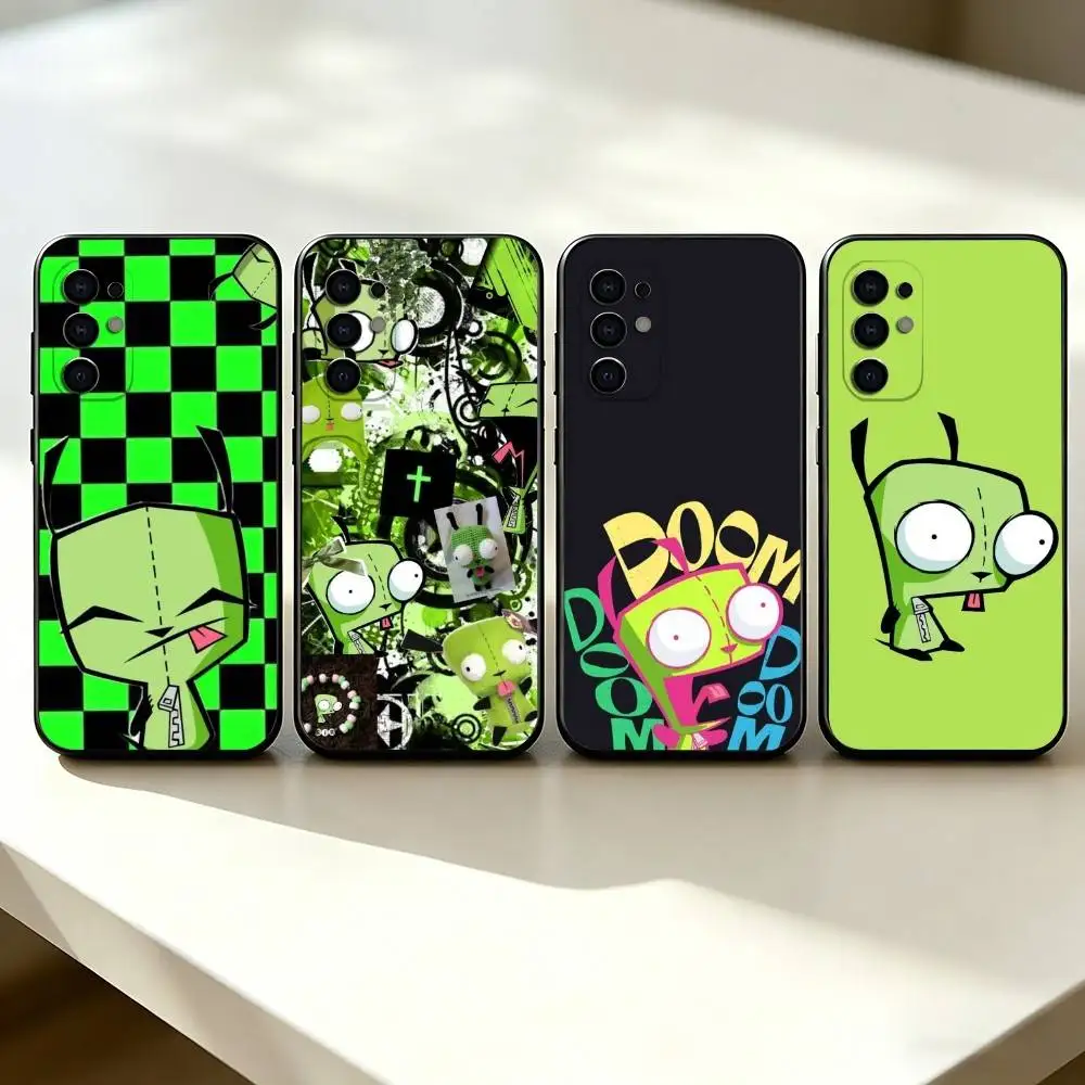 Stylish I-Invader Z-Zim Gir Phone Case For Samsung S25,S24,S21,S22,S23,S30,Ultra,S20,Plus,Fe,Soft Silicone Black Cover