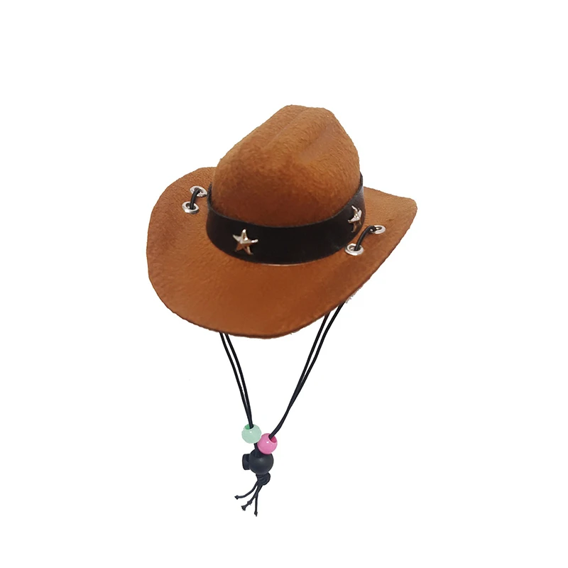 Non-woven Fabric Stylish Pets Star Cowboy Hat Western Cowboy  Costume Hat Top Hat Headwear Pet Hat Dog Caps Pet Sun Hats for Cat