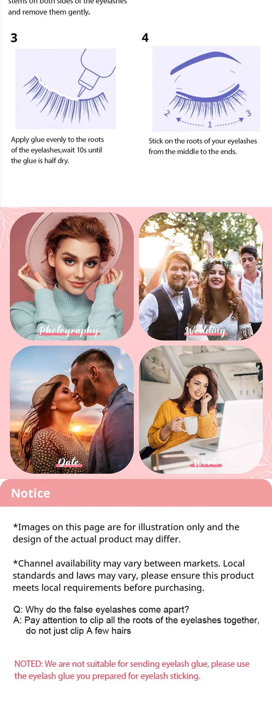 10 Paar in einer Packung, künstliche Wimpern im Idol-Stil für Frauen, U-förmige handgewebte Wimpern, unabhängige Strähnen, natürlicher Make-up-Look, flauschige und realistische künstliche Wimpern, natürliche Simulation, geeignet für Anfänger, künstliche Wimpern im koreanischen Idol-Stil, Länge 6-12 mm – Detail 4