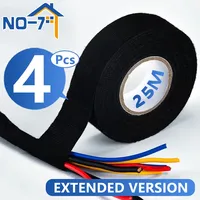 25M Adhesive Cloth Fabric Tape Electrical Tape Insulating Heat Resistant Waterproof Tape for Automotive Cable Wiring Harness