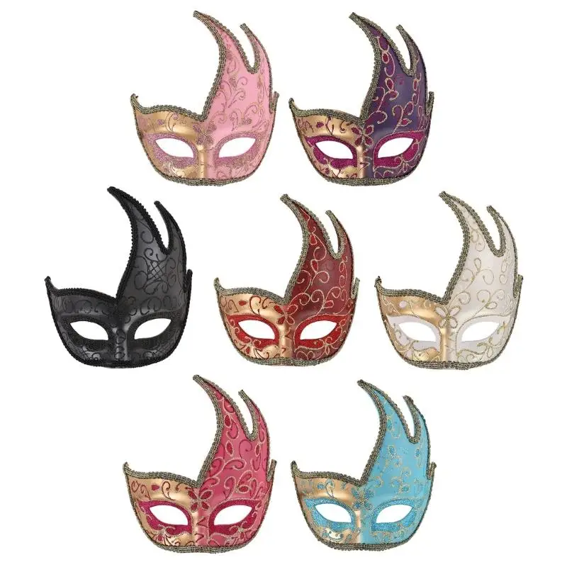 

39BB Plastic Masquerades Face Covering With Breathable Design For Halloween