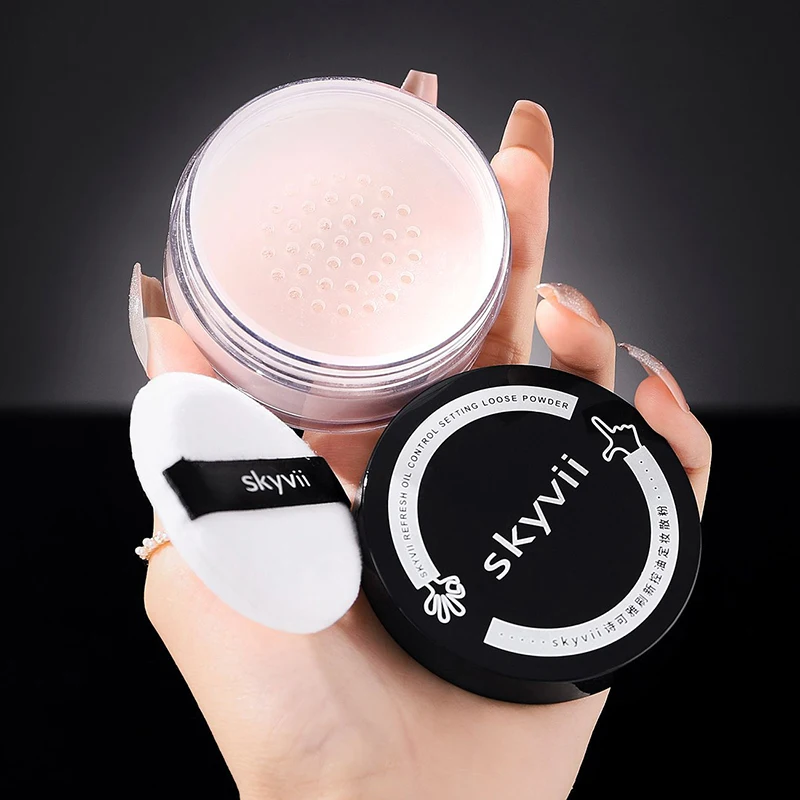 Polvo suave de enfoque Puff, Control de aceite duradero, cosméticos para mujer, piel ligera, mate, accesorios de maquillaje Natural