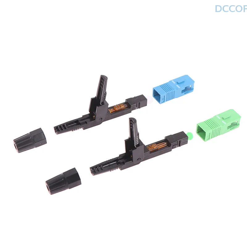 5Pcs FTTH Fiber Optic Quick Connector SC UPC APC Single Mode SC Fiber Optic Quick Connector Fiber Optic Assembly Tools