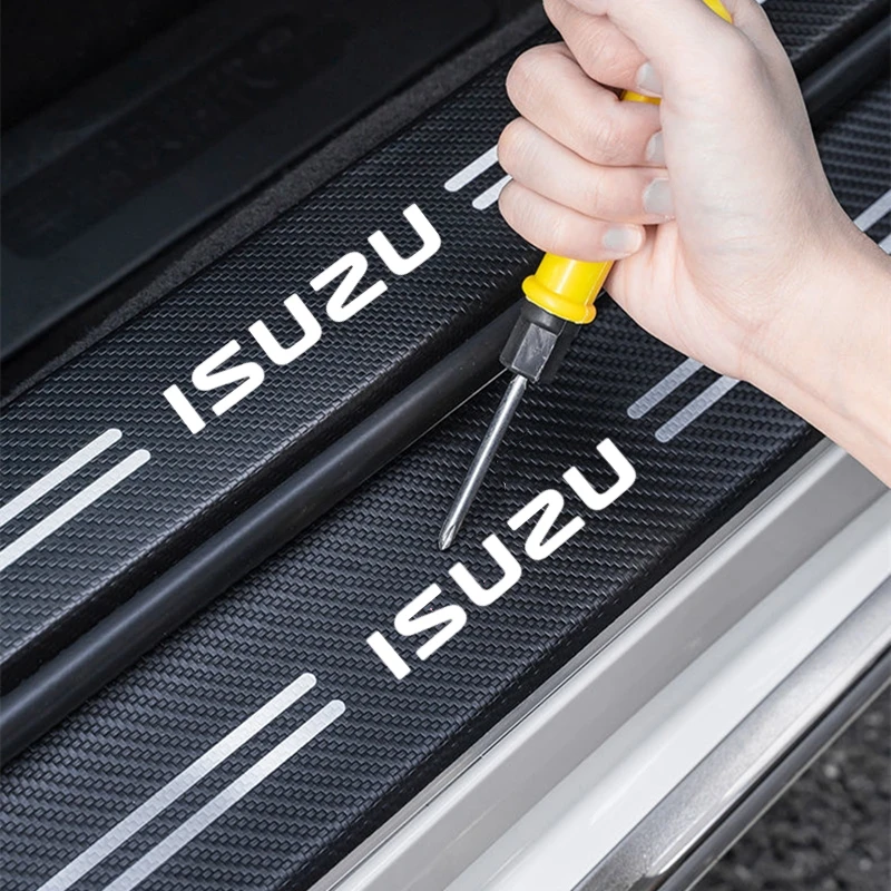 Carbon Fiber Anti Scratch Scuff Pedal for Isuzu D-MAX D MAX Dmax I II WFR VAN NFR ATV TROOPER Car Door Sill Protector Stickers