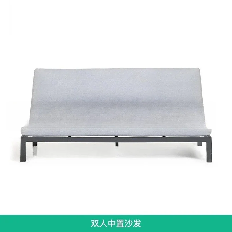Outdoor sofa, courtyard garden, open-air leisure area, designer villa terrace aluminum alloy sofa combination