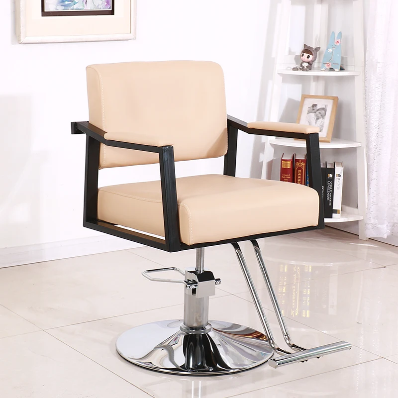 Swivel Cosmetic Stool Professional Backrest Luxury Barber Chair Salon Pedicure Leather Sillon Pedicura Furniture Beauty LJ50BC