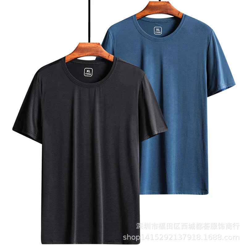 Discounted Wholesale Men\'s Solid Color Short Sleeve T-Shirts Plus Size Clothing Direct From Manufacturer Summer Wear