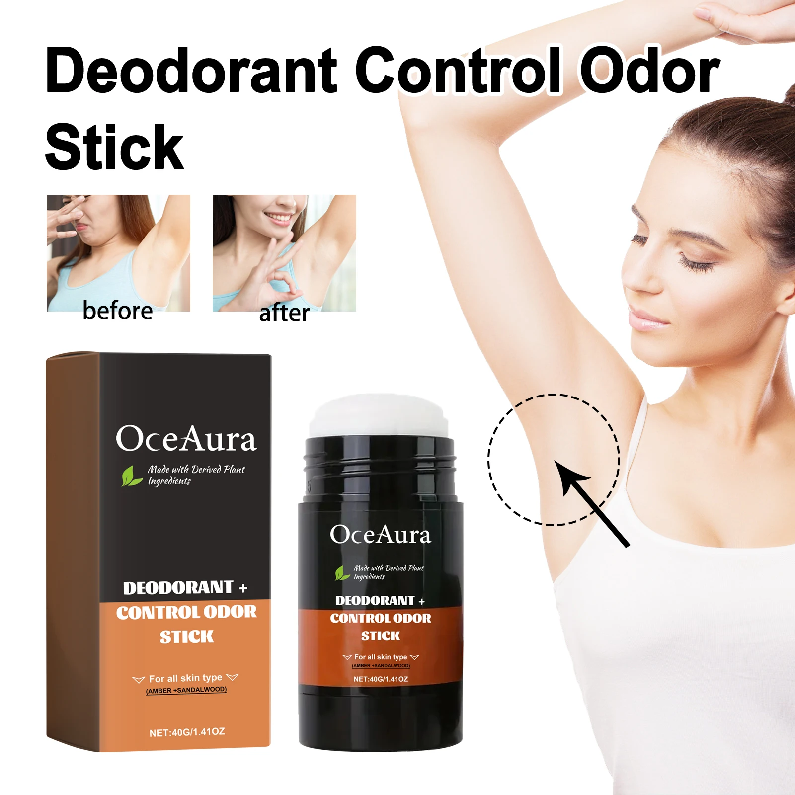 Organic Natural Vegan 48 Hour Protection Underarm Antiperspirant Deodorant Stick Roll on Deodorant for Men