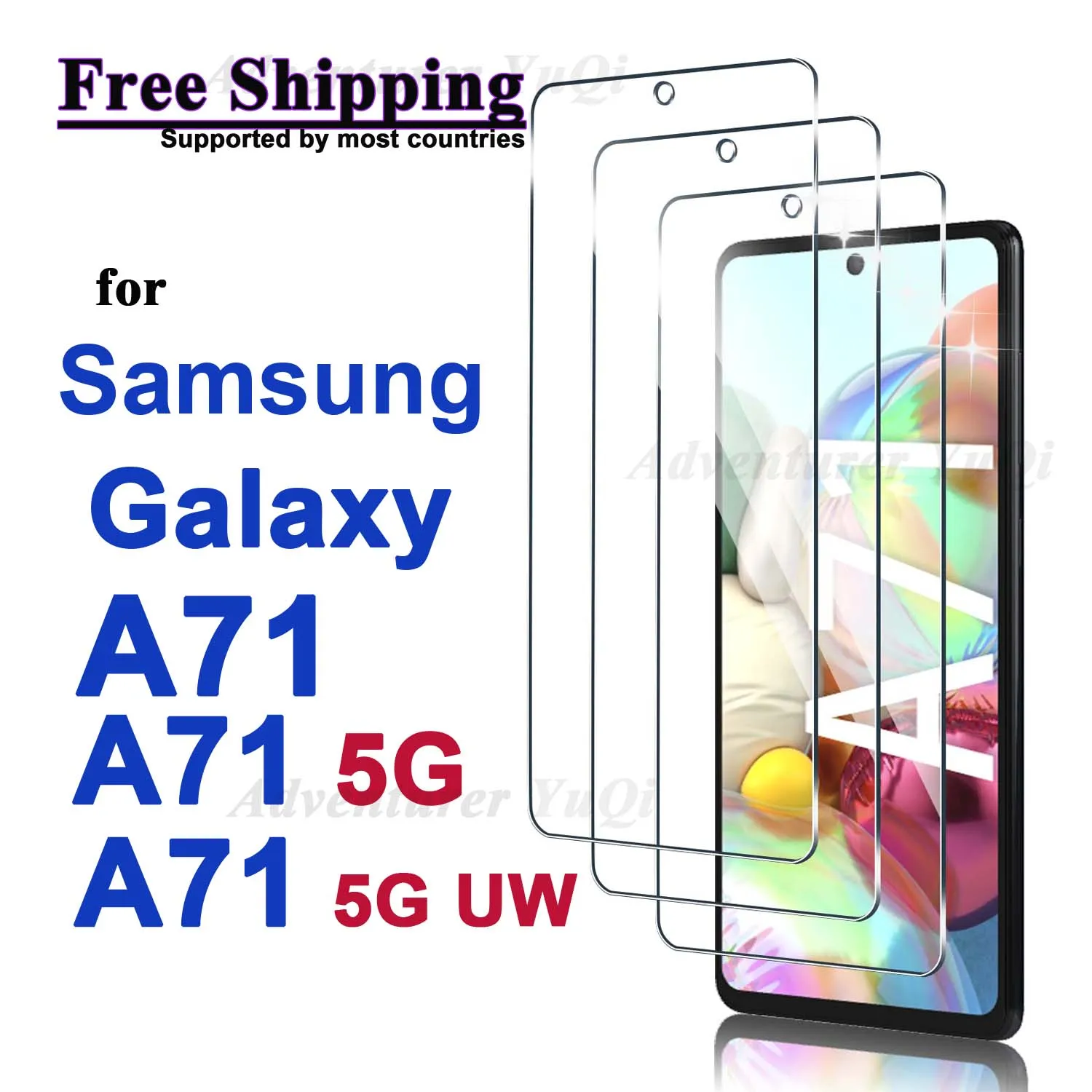 

Screen Protector For Galaxy A71 5G UW Samsung, Tempered Glass HD Crystal 9H High Aluminum Anti Scratch Case Friendly