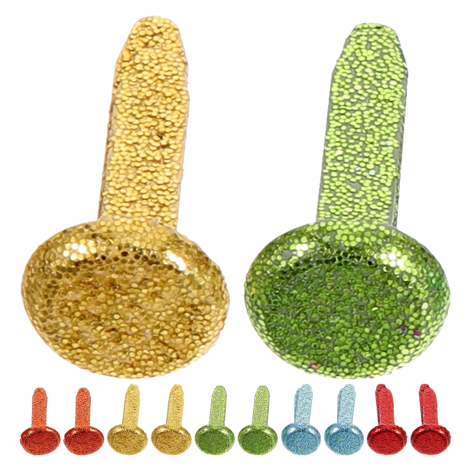 100 Pcs Color Croissant Nail Brads for Crafts Paper Fasteners Dreadlock Accessories Wedding Scrapbook Manual Making Mini