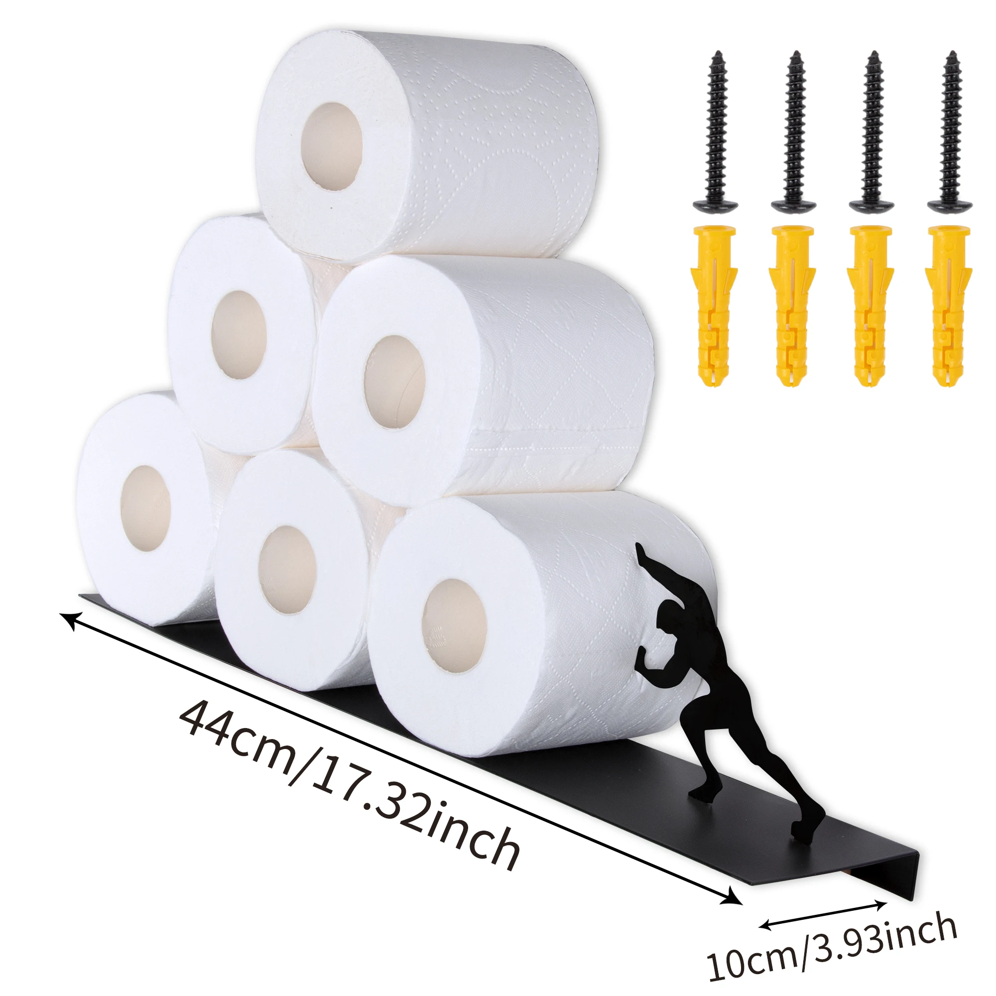 Toilet Multiple Paper Roll Tissue Holder Wall Mounted Storage Stand Stainless Steel Hercules Towel Roll Case Storage Shelf