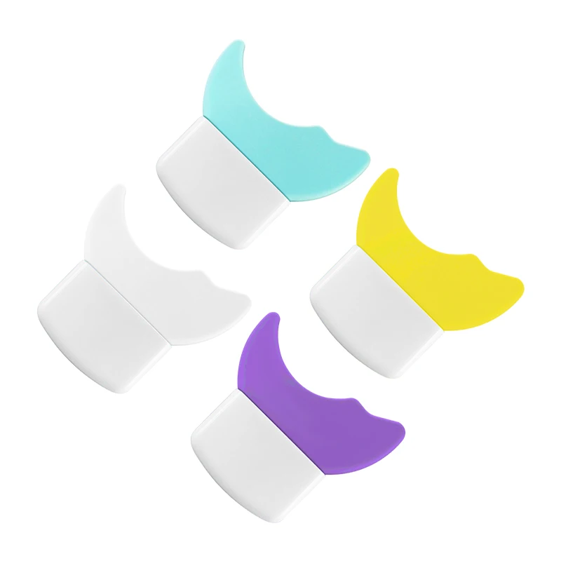 2 個のシリコーンマスカラシールドアイライナーツール多用途アイメイクアイシャドウ三日月補助プレート下まぶた美容学習者