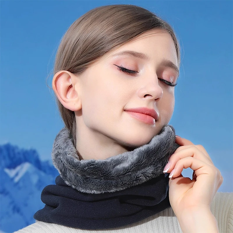 

Outdoor Cycling Scarf Neck Warmer Hat Thickened Warm-up Hood With Windproof Function Warmer Camping Hiking Cycling Face Mask
