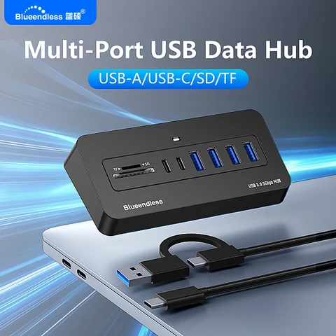 Blueendless Multi-Port USB-C Hub Docking Station 5Gbps USB3.0 Splitter…