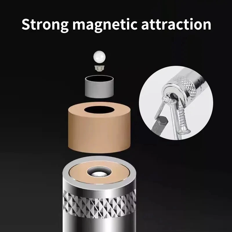 قضيب حديد التقاط مغناطيسي تلسكوبي ، برغي معدني قوي ، قضيب شفط ، أداة إصلاح وفحص السيارات المنزلية