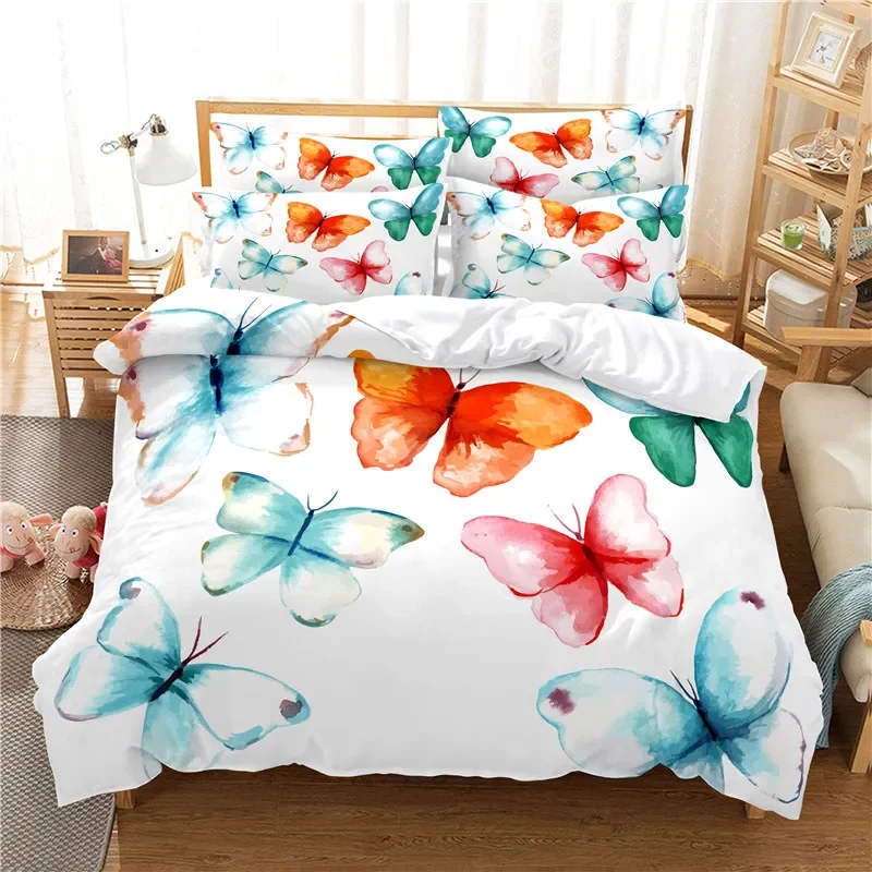 

Flowr Bedding 3d Duvet Cover Sets Rose,butterfly Bed Linens Bedroom Sets Comforter Bedding Sets Queen ,US,EU ,AU,size 2 - 3 Pcs