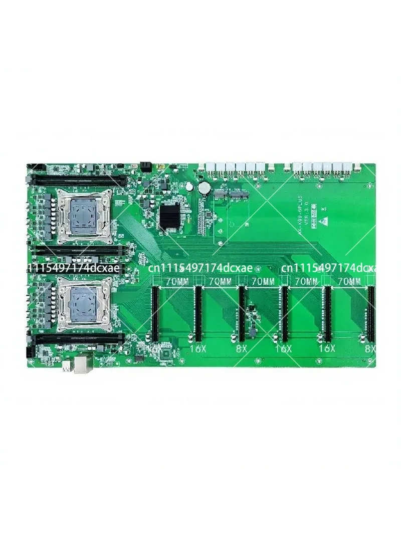 X99 Dual-Socket PLUS Motherboard LGA2011-3 DDR4 6 PCIe Slots Wide Spacing for Gaming Workstation