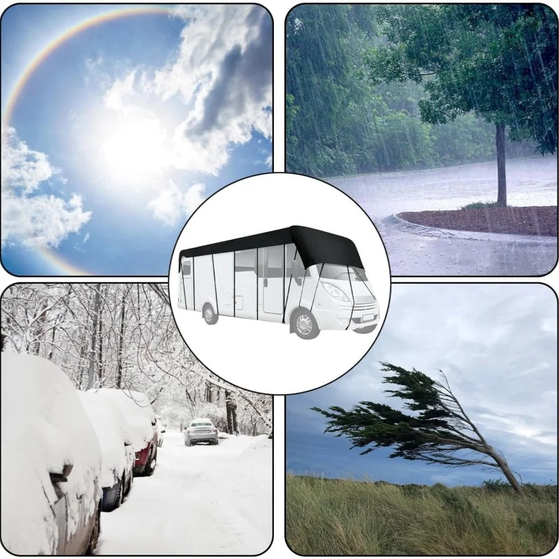 210D أكسفورد RV غطاء سقف مقاوم للماء الغبار ظلة الغطاء الواقي للمنزل متنقل تخييم قماش القنب العلوي التخزين المحمولة
