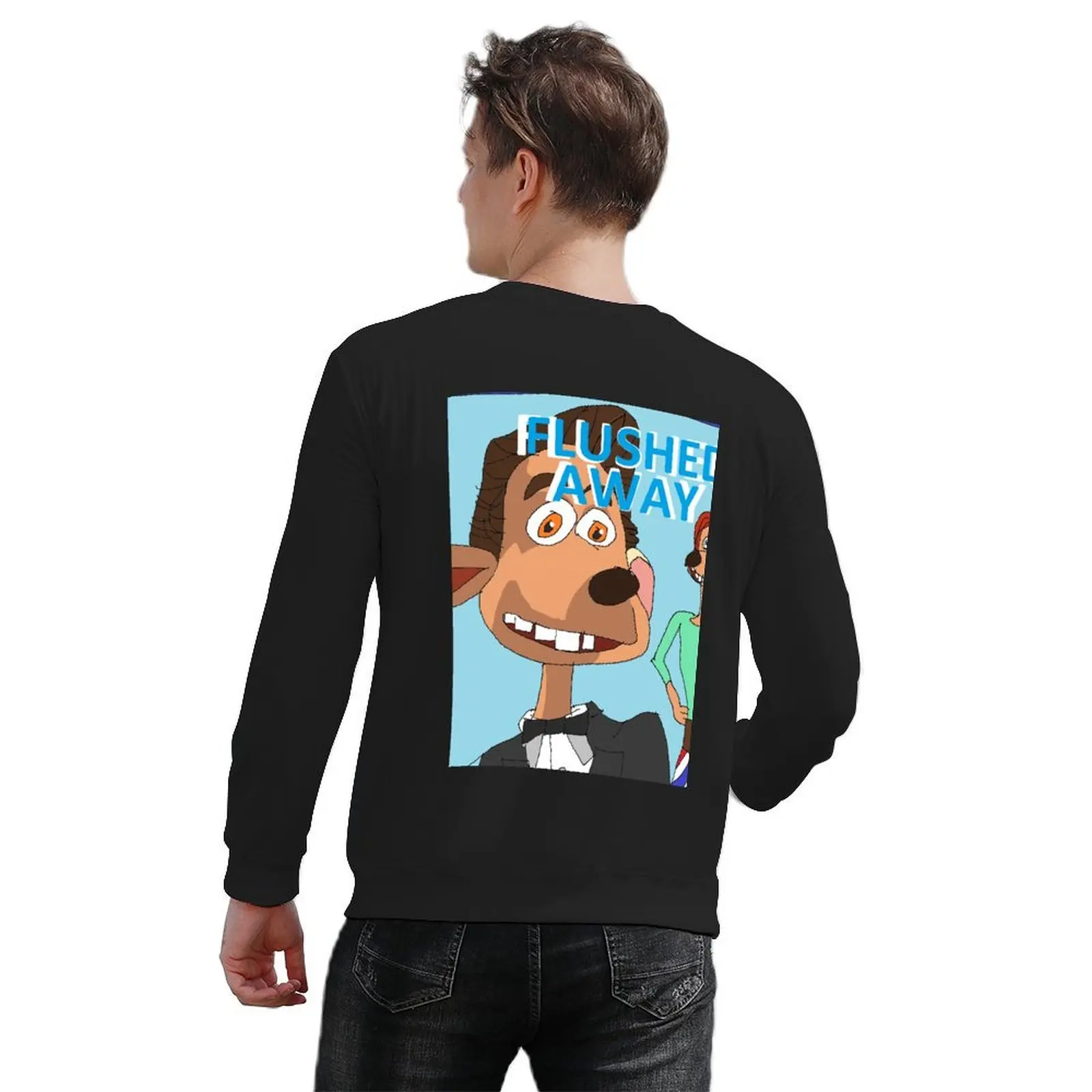 Flushed Away MS الطلاء الفني البلوز الخريف أنيمي الملابس الذكور الملابس الرجال ارتداء الخريف البلوز