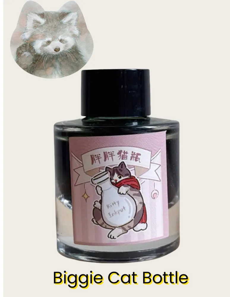 

KittyInkpot Ink，Biggie Cat Bottle，Chromatography Sheen Shade Ink 35ml
