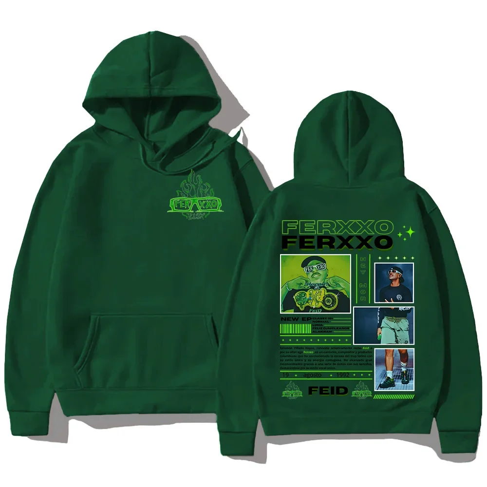 แร็ปเปอร์ฟีด เฟอร์ซิโอเสื้อฮู้ด 90 ฮิปฮอปสไตล์วินเทจเสื้อฮู้ดผู้ชายแฟชั่นเสื้อฮู้ดลำลองใหม่สตรีทแวร์