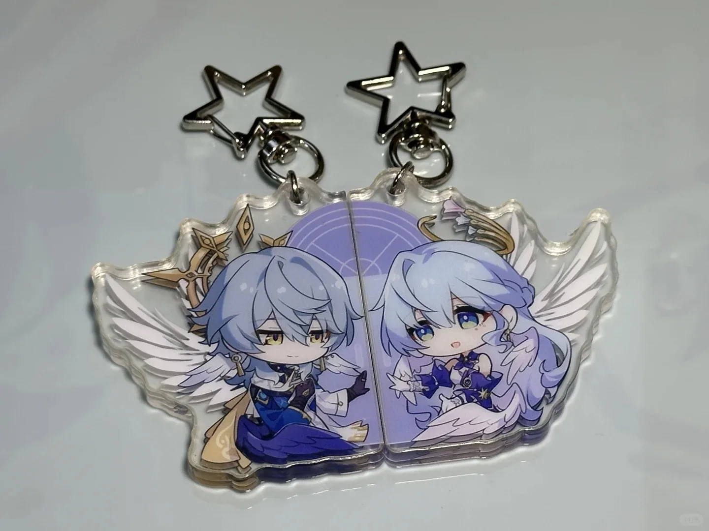 Robin Anime Keychain Women Honkai Star Rail Acrylic Key Chain Man Sunday Key Ring Pendant Ornament Accessories Friend Gift