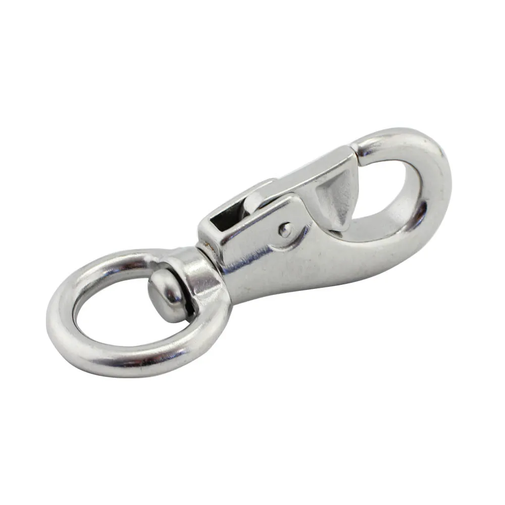 Drehbarer Karabinerhaken aus Edelstahl 304, 4 Zoll robuster Marine-Hängemattenstuhl, drehbarer Haken, sicherer Schäkel für den Außenbereich, Meer, Boot, Rigging