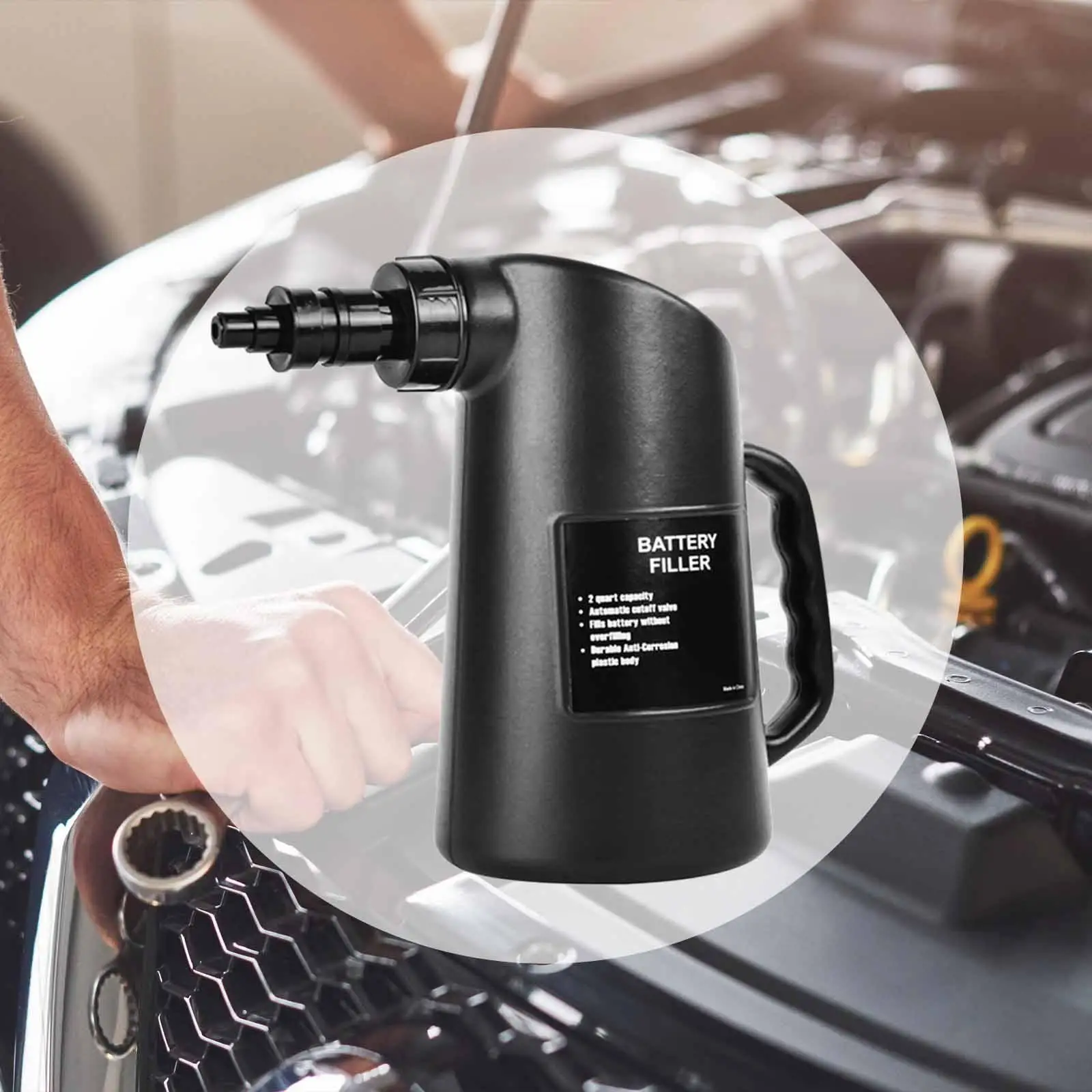 

Автомобильный аккумуляторный наполнитель жидкости, аккумуляторный кувшин, диспенсер автомобильных жидкостей, 2 л с автоматическим отключением