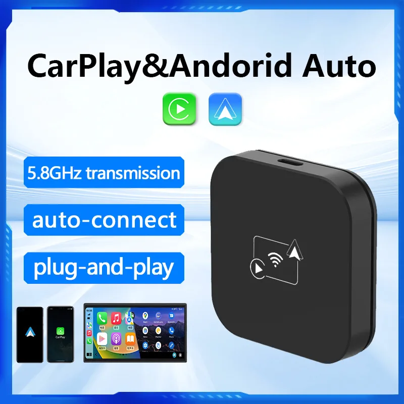 Kebidumei 2024 Android 13 Smart CarPlay Ai Box проводной для беспроводного CarPlay авто для Netflix для YouTube GPS 5GWiFi