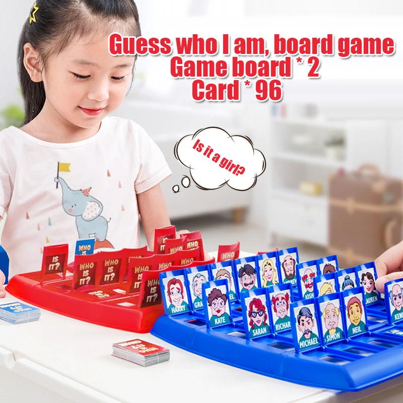 Guess who I am board game parent-child interaction toy logical reasoning children\'s puzzle guess me you my character chessboard