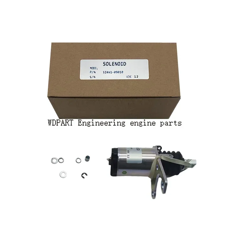 

32A61-09010 32A6109010 12V Fuel Stop Solenoid Valve For Caterpillar E305.5 E306 E307 E308 B C D Mitsubishi 4M40 S6S L2E Engine