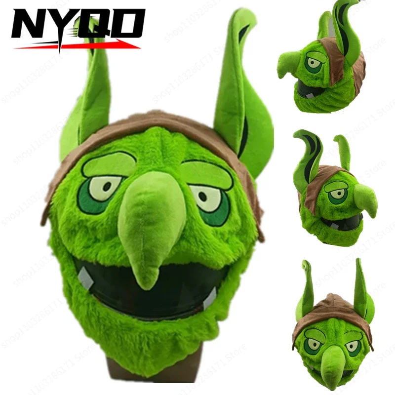 Motorcycle Helmet Protection Headgear Cover Dragon Cartoon Fluffy Plush Fun Personalized Helmets Cover Increase Riding Fun