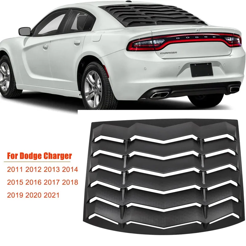 Rear Window Louver Cover Compatible with 2011-2023 Dodge Charger SXT/GT/RT/RT Scat Pack/Scat Pack Widebody/SRT Hellcat Widebody