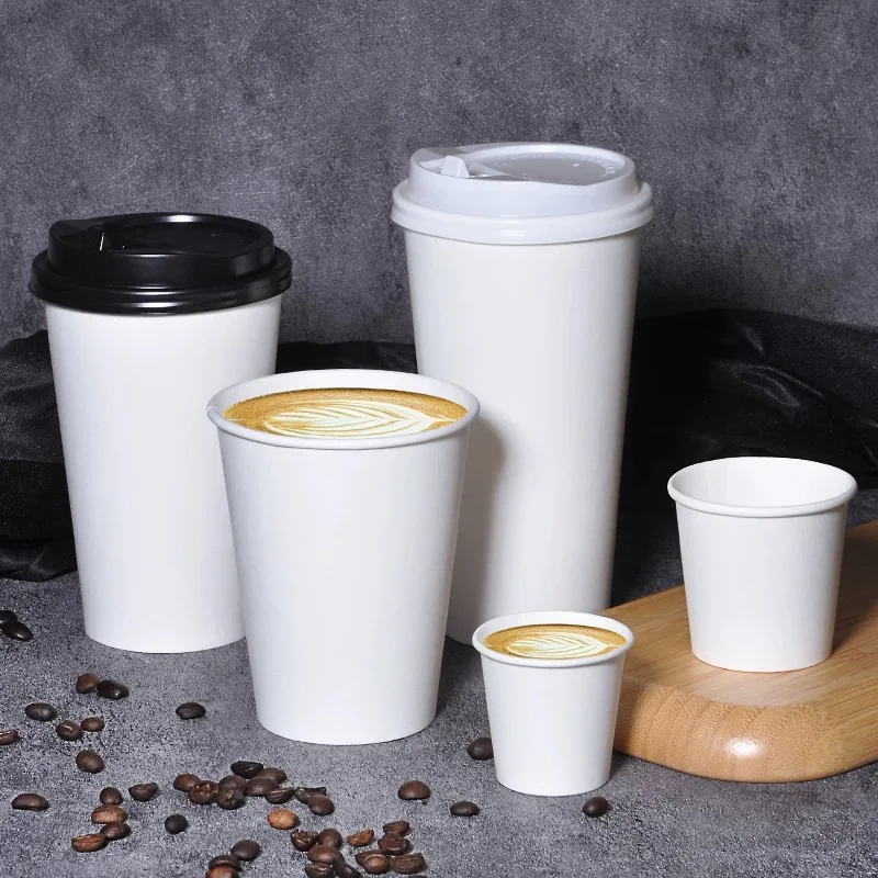 

200pcs 330ml 12oz paper cups with lid personalized, coffee cups, disposable cups customized, logo customized, picture customized