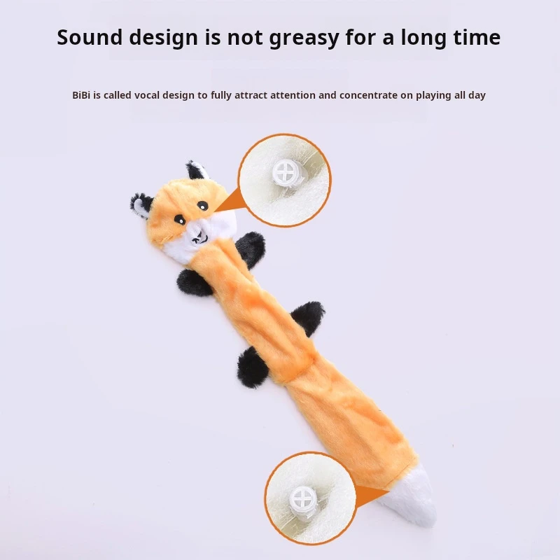 Pet Puppy Supplies Squirrel Dog Plush Chew Toy Bite Resistant Sound Interactive Squeaky Indestructible dogs Toys Soft Rattles