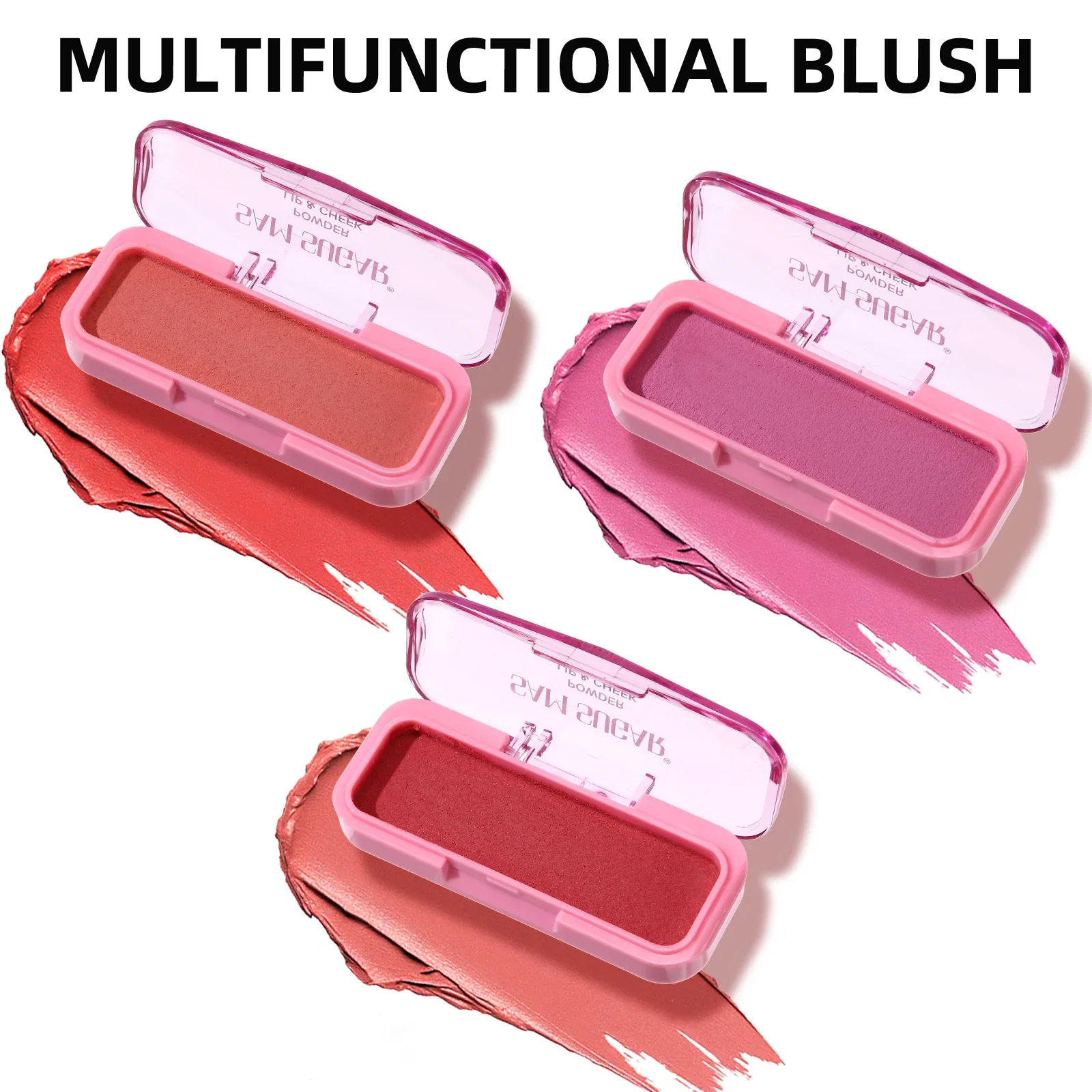 Naturalny matowy kremowy róż do policzków, długotrwały, wodoodporny, rozświetlający, wielofunkcyjny do ust, twarzy i policzków, monochromatyczny, nude.