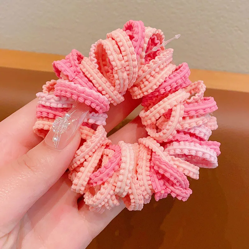 50Pcs/Set Hair Bands for Children Colorful Nylon Scrunchie Hair TiesRubber Band Kids Elastic Hair Band Girl Hair Accessories