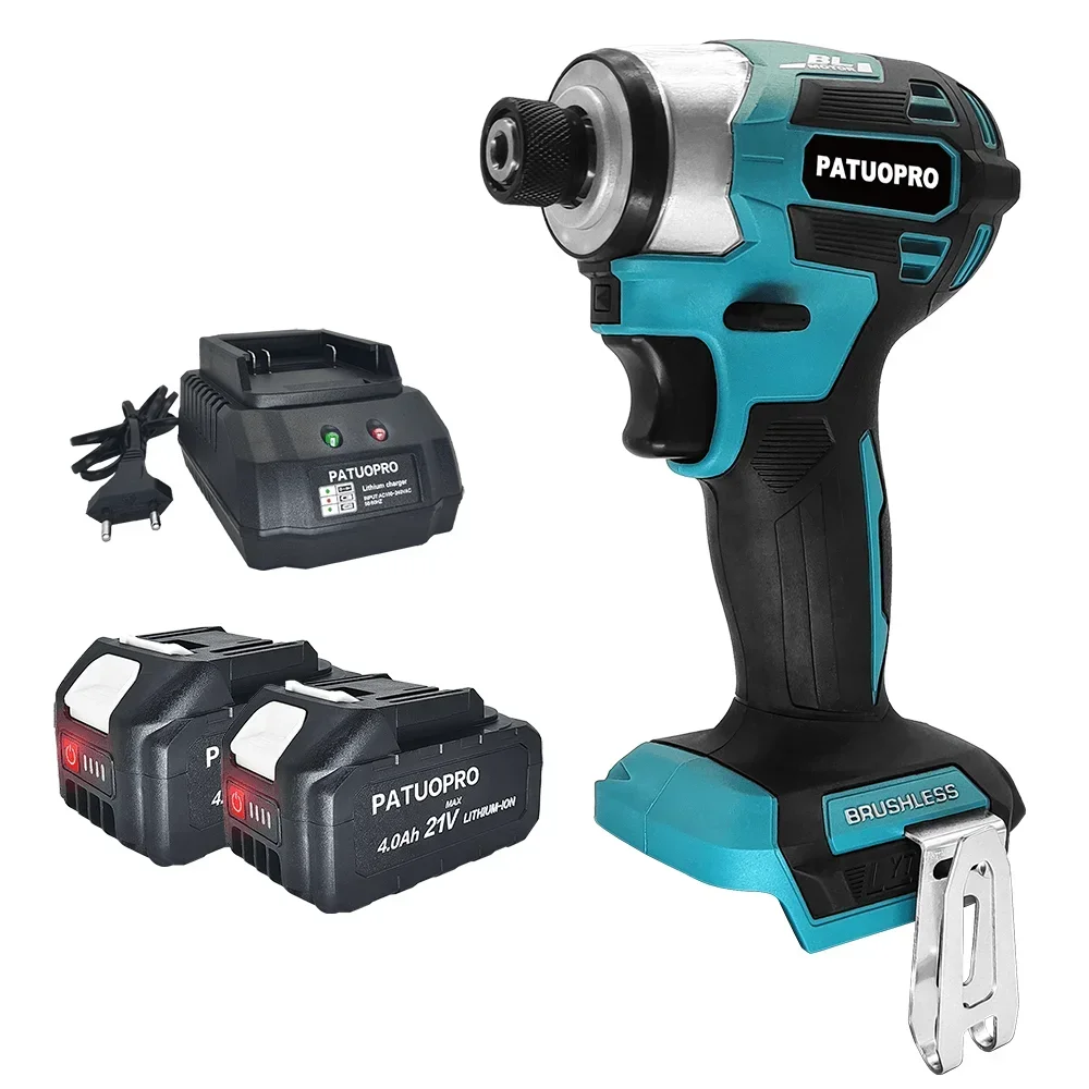 

PATUOPRO 5-Speed Brushless Electric Screwdriver 2800RPM Cordless Furniture Electric Compact Impact Driver For Makita 18V Battery