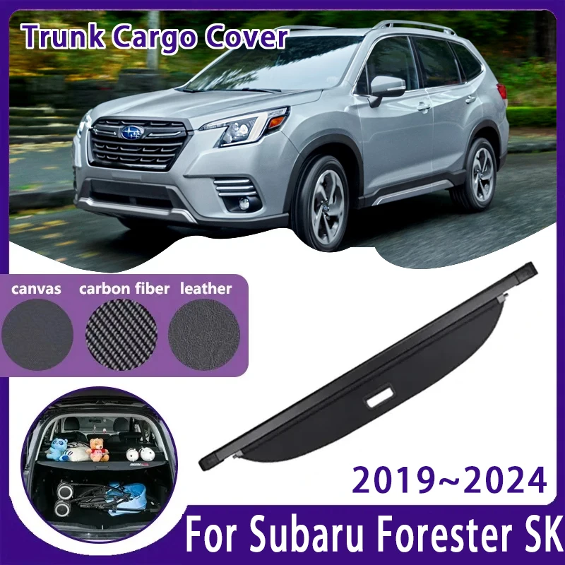 

Car Trunk Luggage Curtain Cover For Subaru Forester SK 2019~2024 Retractable Rear Trunk Rack Partition Shelters Auto Accessories