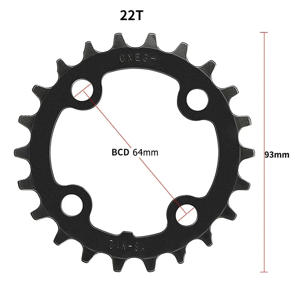 2021ER Top-quality Ring Single Tooth Wide 64BCD Chain Chainring Narrow 22T 24T Bike MTB Accessories Bicycle Bike MTB Replacement