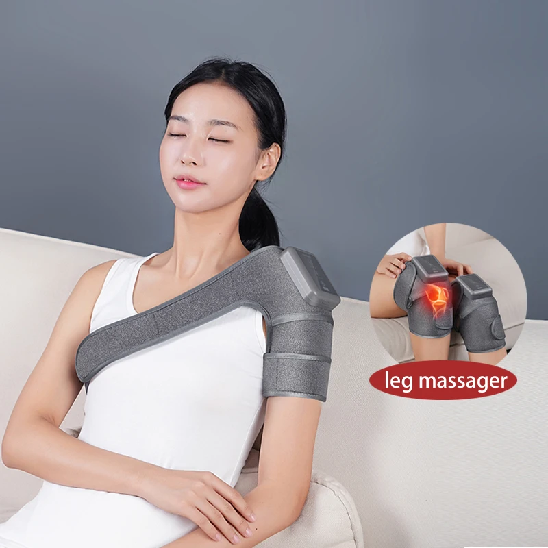 High Quality Smart Arthritis Heating Joint Wrap Vibration Physiotherapy Electric Knee Massager With Heat