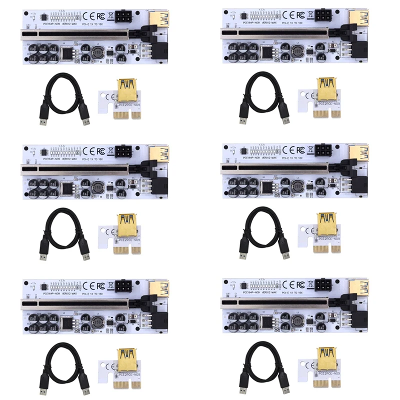 Top-VER012 MAX GPU Riser For Video Card PCI-E Riser 012 MAX Pci Express USB 3.0 Cable PCI-E 1X To 16X For BTC Mining