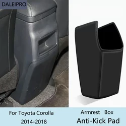 Car Rear Armrest Box Anti-Kick Pad For Toyota Corolla 2014 2015 2016 2017 2018 Microfiber Leather Protective Cover Accessories