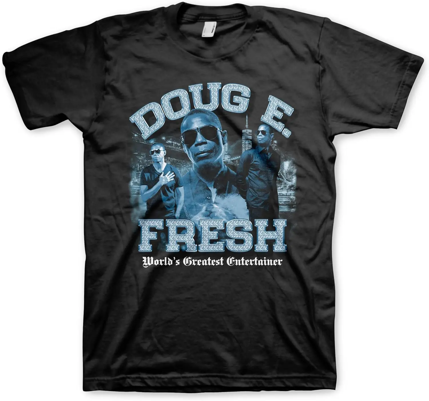 

Doug E Fresh World's Greatest Entertainer Mens Short Sleeve T Shirt 80s Hip Hop Vintage Style Graphic Tee