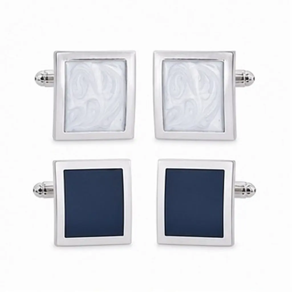2Pairs Men Suit Cufflinks Alloy Metal Detailed Craftsmanship Male Shirt Buttons Formal Business Gift Cufflinks for Men