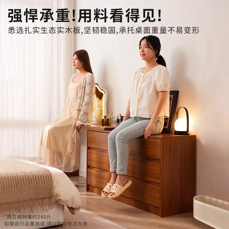 Cômoda de madeira maciça quarto simples e moderno nova mesa de maquiagem chinesa