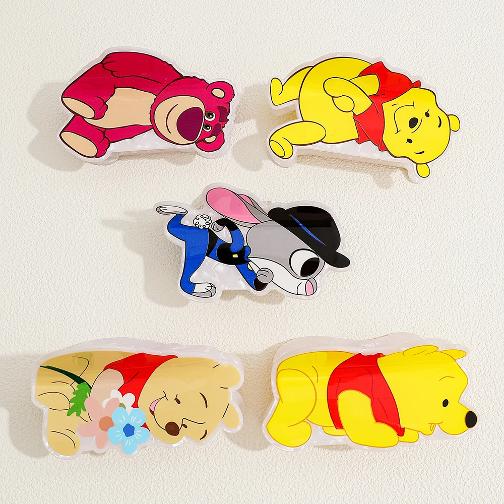 قطعة واحدة/5 قطع من مخلب شعر ديزني ويني ذا بوه، إكسسوار شعر متعدد الوظائف #2