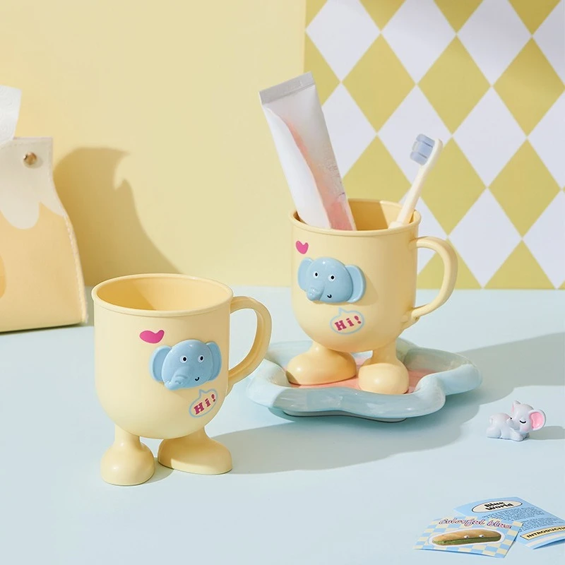 Cangkir Obat Kumur Penggunaan Rumah Cangkir Sikat Gigi Pasangan Perempuan Cangkir Sikat Cangkir Tangki Gigi Cangkir Cuci Kartun Lucu Anak-anak